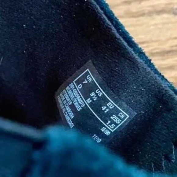 NWT Clarks Two-Tone Lafley Wave Leather Black Wedge Size 9.5 - Picture 4 of 8